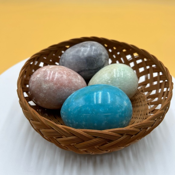 Marble alabaster egg, Easter egg, easter decor